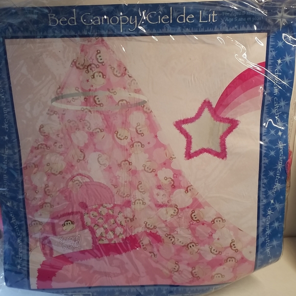 Other - BED CANOPY NEW NWT Pink Monkey Netting